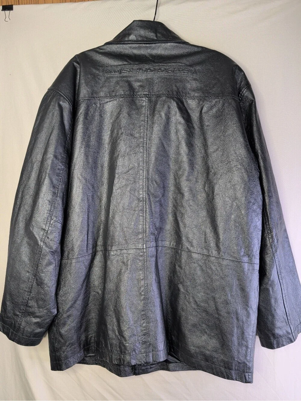 Excelled Black Leather Jacket with Polyester Lining
